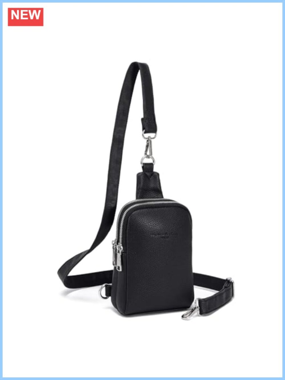 Small Anti Theft Crossbody Bag Faux Leather RFID Sling Purse